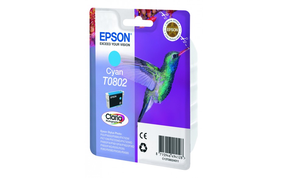Epson T0802 Hummingbird Ink CY