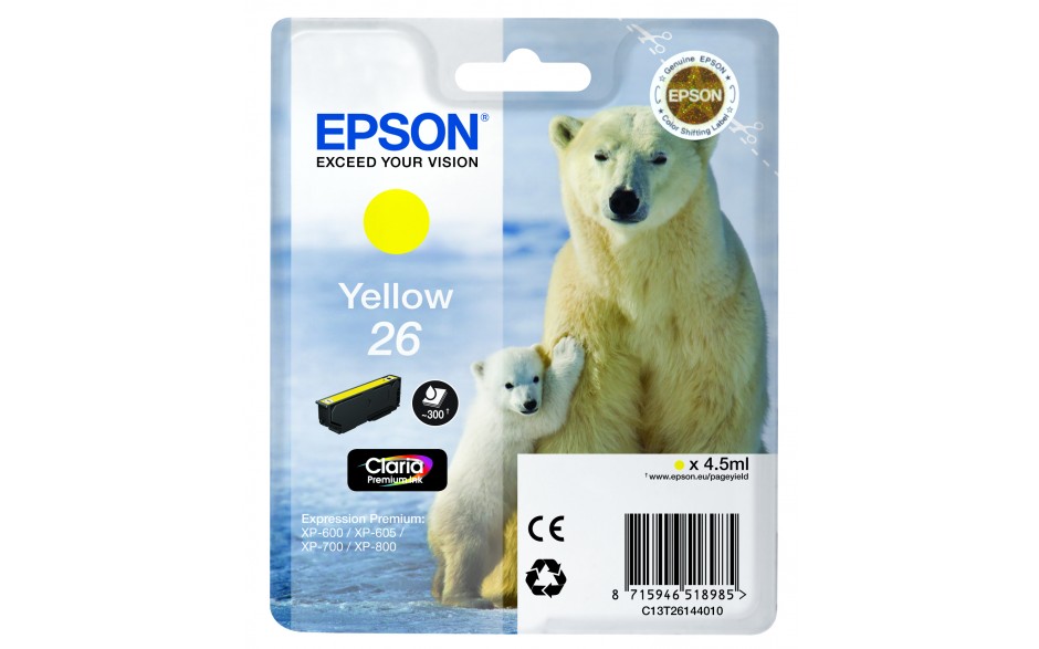 Epson T2614 26 Polar Bear Ink YE