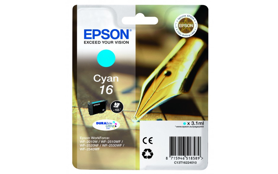 Epson T1622 16 Pen&Crossw Ink CY