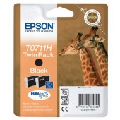 Epson T0711H Giraffe Ink BK 2P