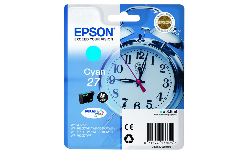 Epson T2702 27 Alarm Clock Ink CY