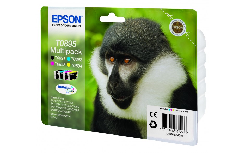 Epson T0895 Monkey ink CMYK MP4